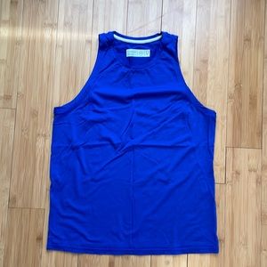 Outdoor Voices All Day Tank merino blend, bold blue, size medium